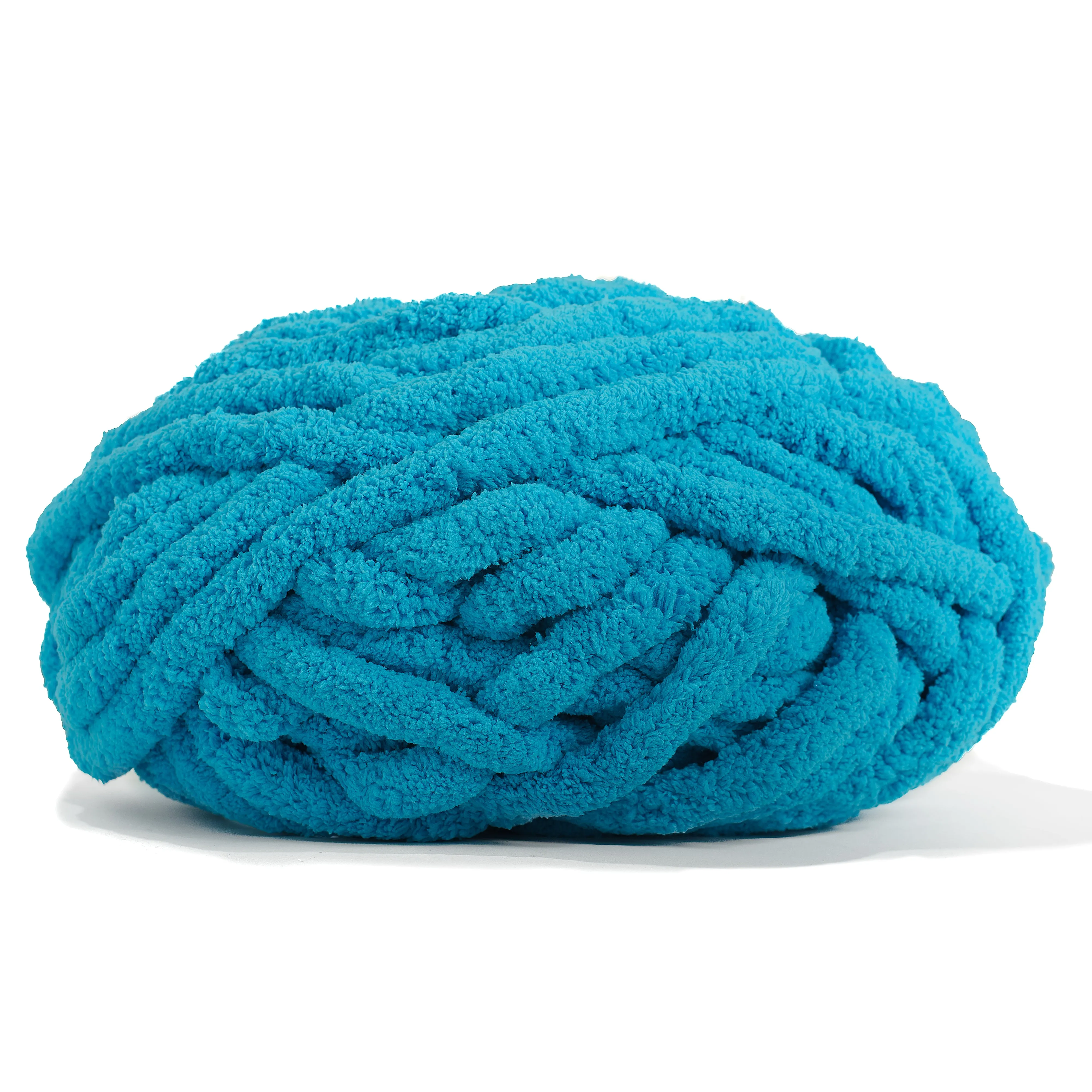 20mm Chunky Chenille Yarn - Ocean Blue Color