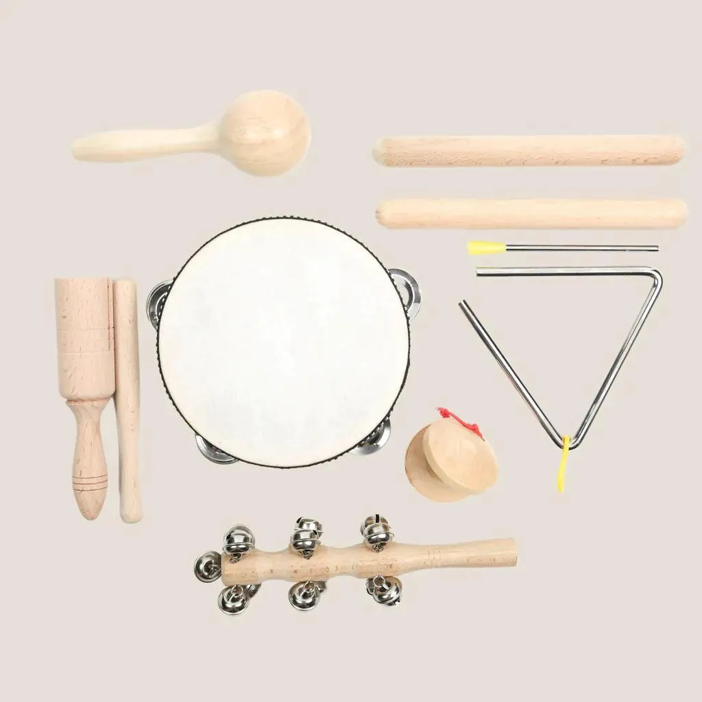 7 in 1 Wooden Percussion Instrument Set