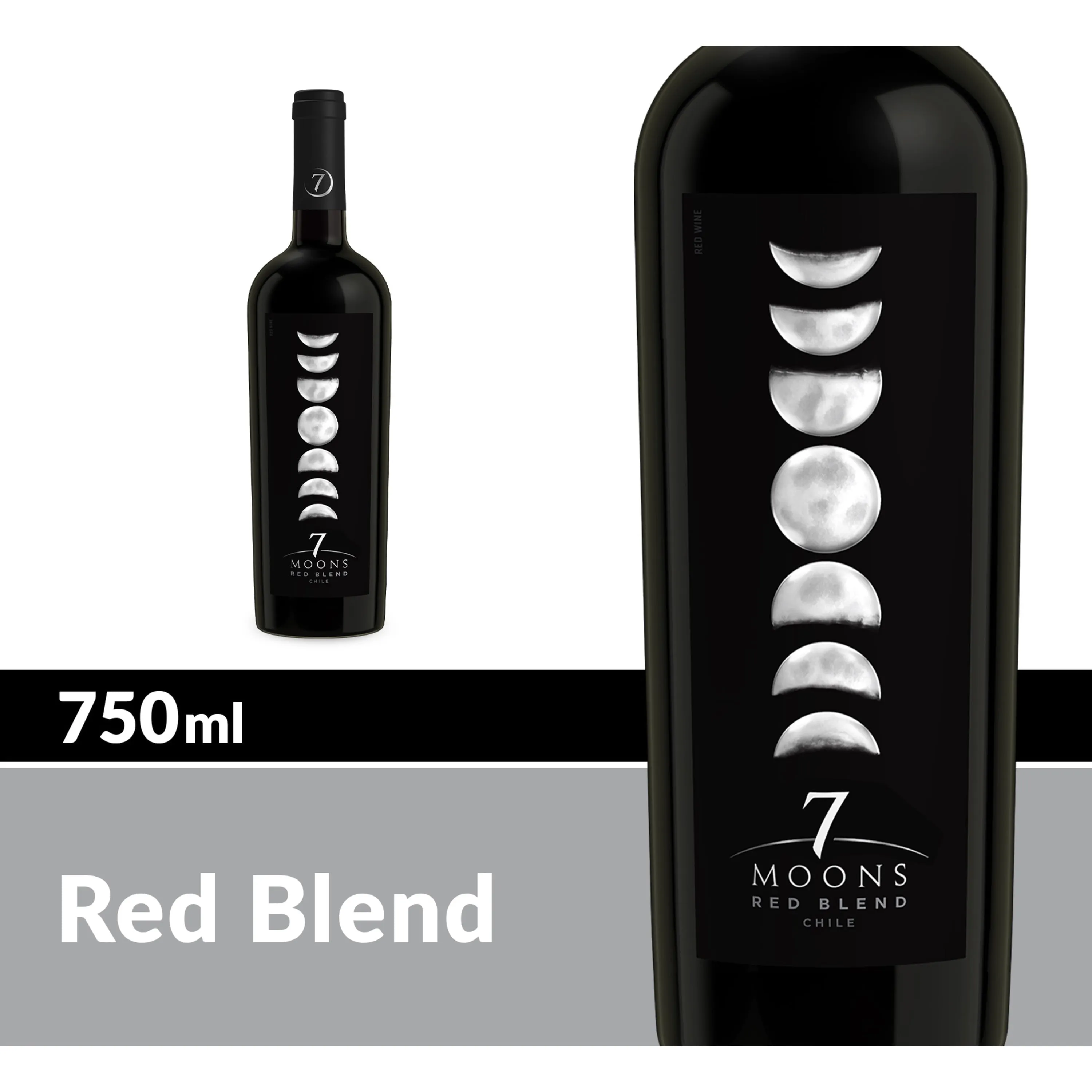 7 Moons Red Blend Chile Red Wine, 750 ml Glass, ABV 13.50%