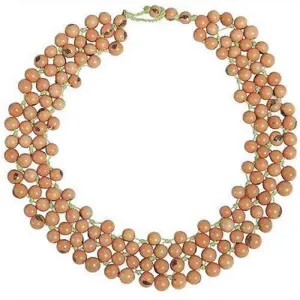 Acai Seed Marea Collar in Salmon Faire Collection