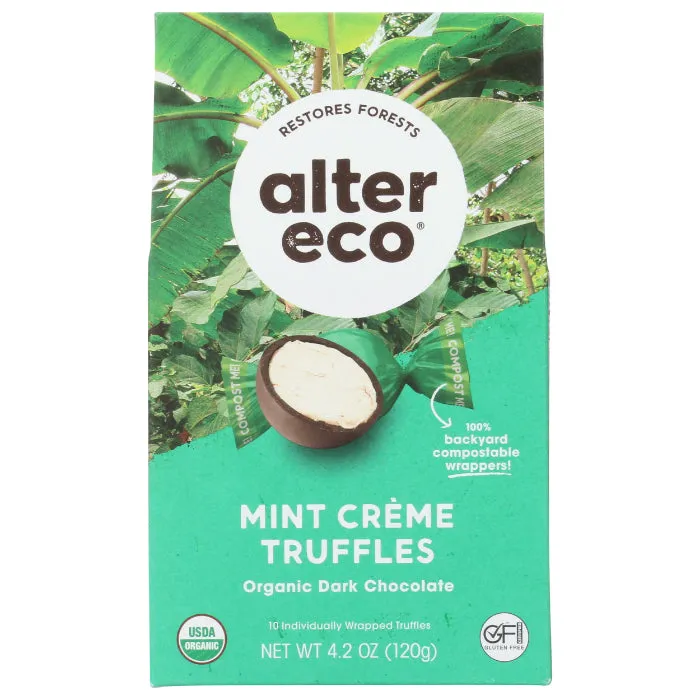 Alter Eco - Chocolate Truffle Dark Mint Organic, 4.2 Oz - Pack of 8