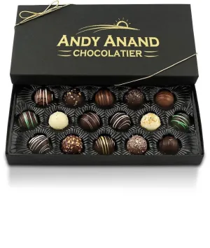 Andy Anand Artisan 16 pc Handmade Truffles Delicious Decadent, Chocolate Truffles for Special Occasions - Perfect for Any Occasion