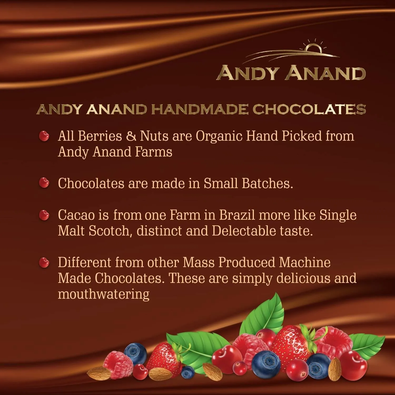 Andy Anand Artisan 16 pc Handmade Truffles Delicious Decadent, Chocolate Truffles for Special Occasions - Perfect for Any Occasion