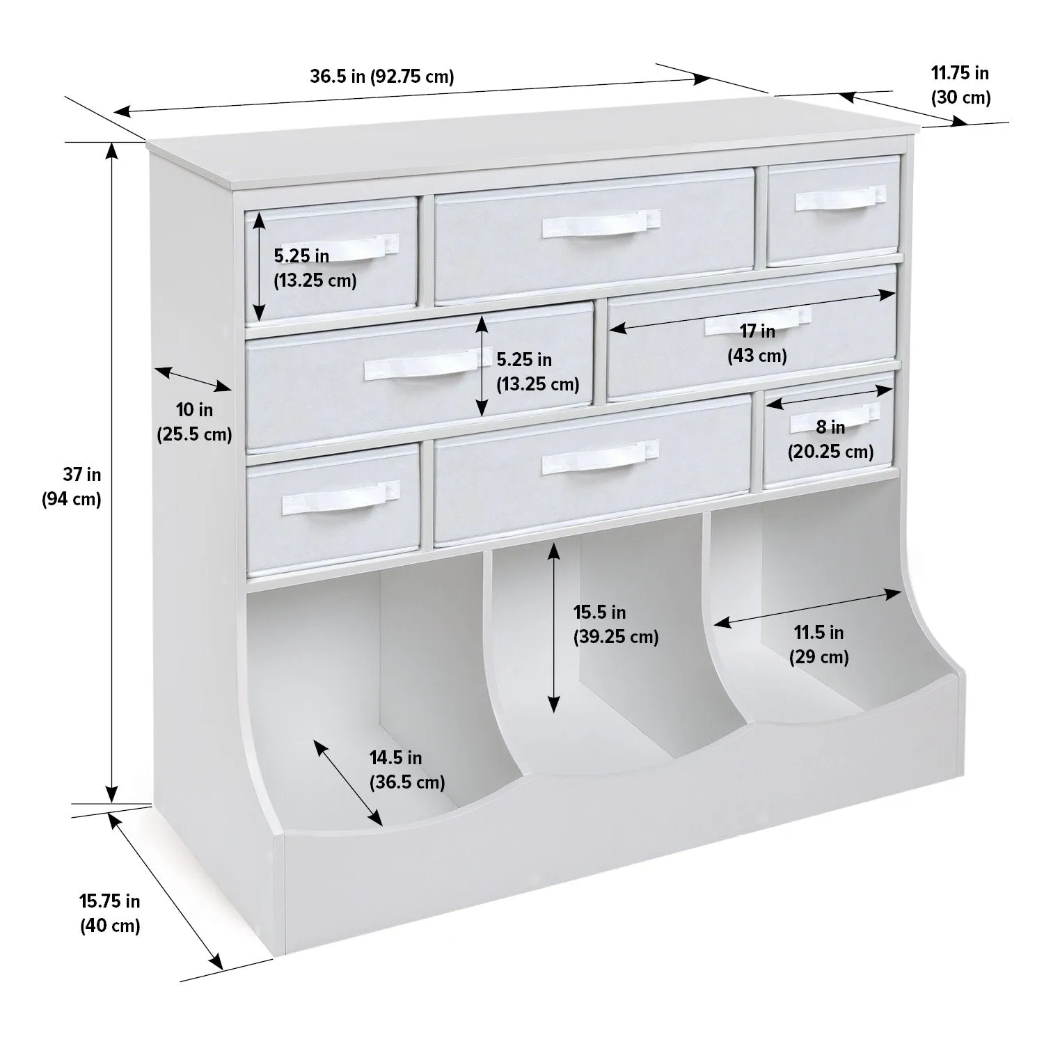 Badger Basket Storage Station with Eight Baskets and Three Bins