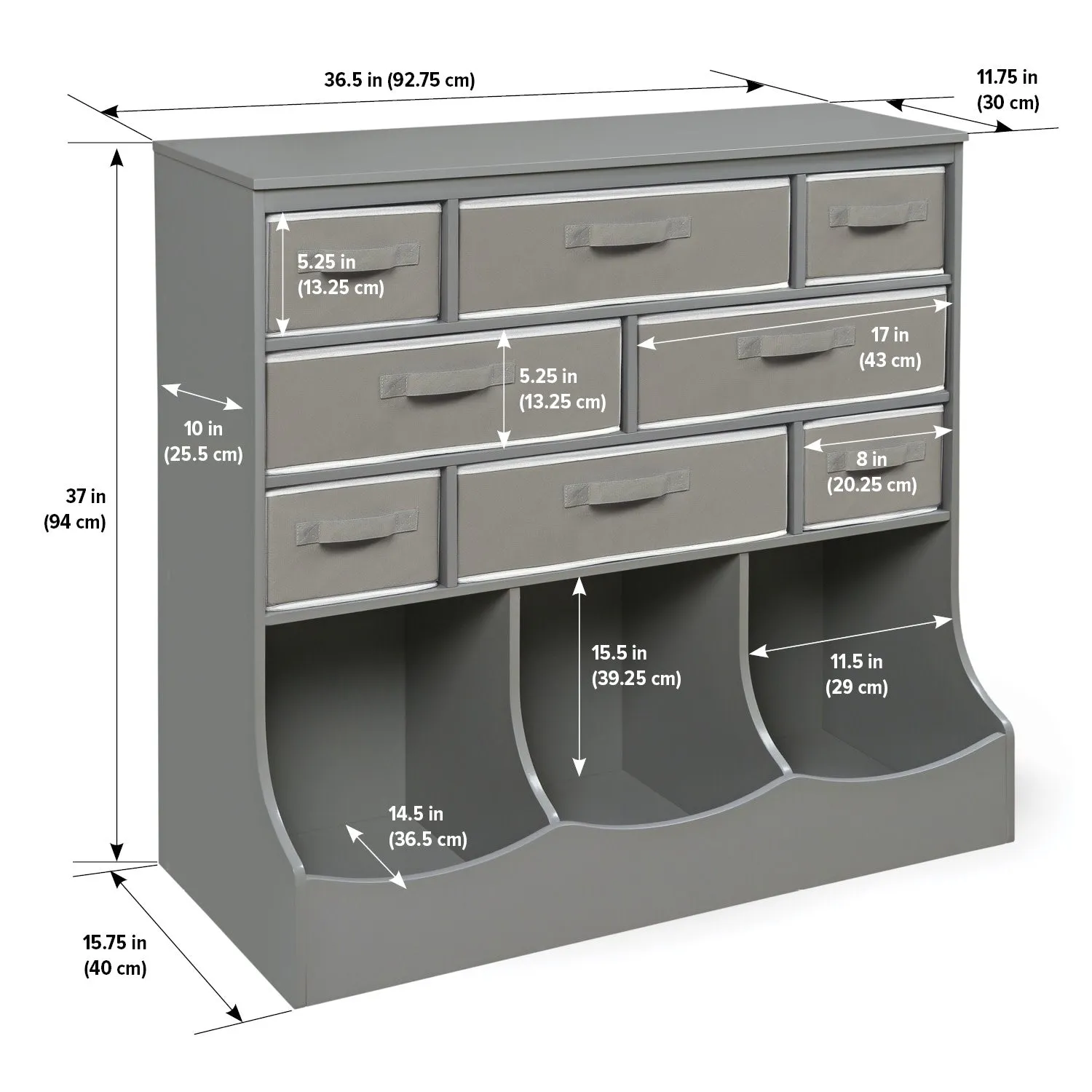 Badger Basket Storage Station with Eight Baskets and Three Bins