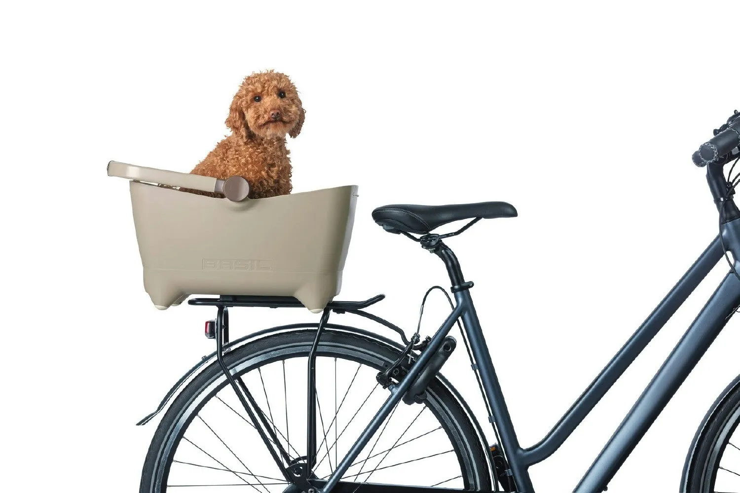 Basil BUDDY DOG Bicycle Basket MIK (Rear) - Biscotti Brown