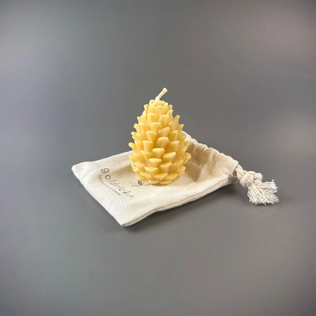 Beeswax Pinecone Candle by Goldrick