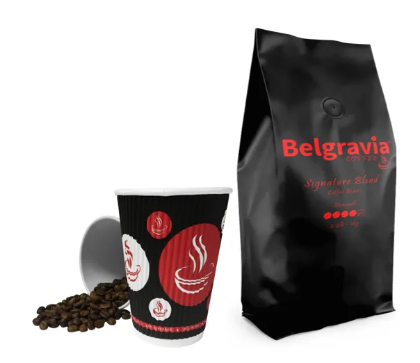 Belgravia Blends 3 x 1kg Bean Selection & 50 FREE Belgravia 12oz Cups