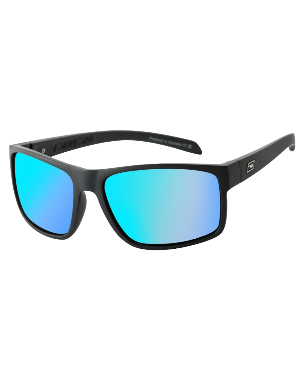 Blast Polarised Sunglasses in Satin Black & Ice Blue