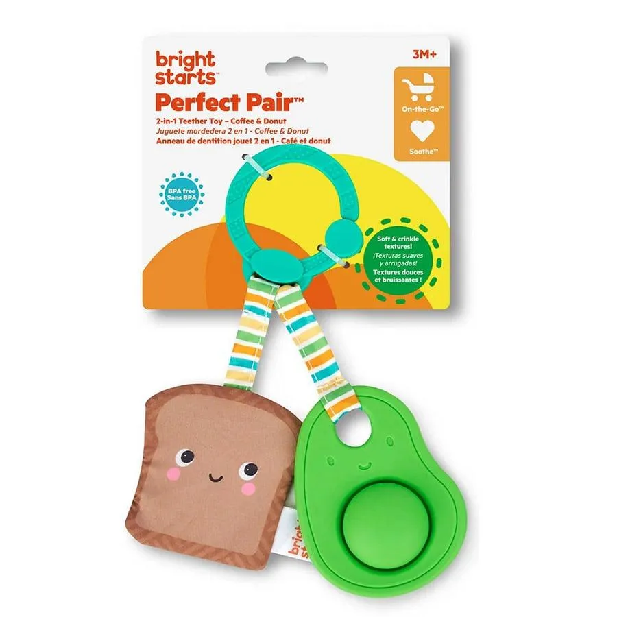 Bright Starts Perfect Pair 2-in-1 Baby Teether Toy