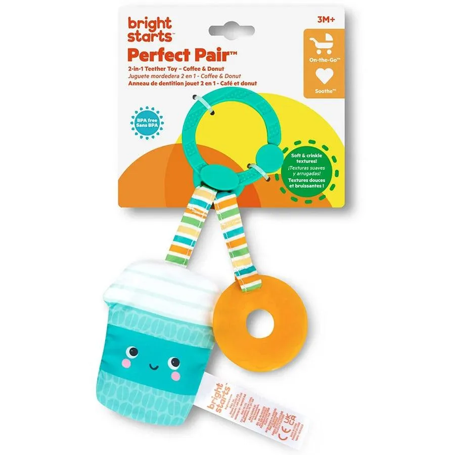 Bright Starts Perfect Pair 2-in-1 Baby Teether Toy