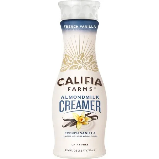 Califia Farms Dairy Free, French Vanilla Almond Milk Coffee Creamer, 25.4 fl oz