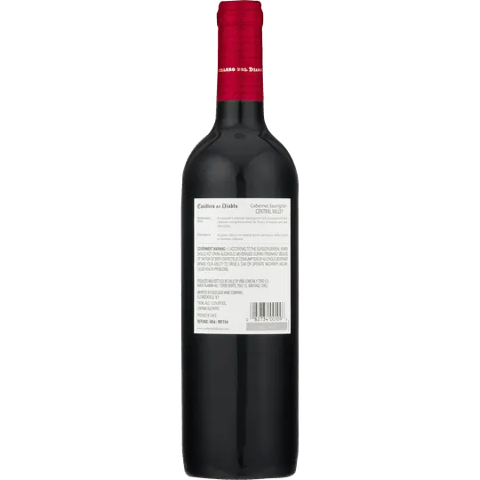 Casillero Del Diablo Cabernet Sauvignon Red Wine, Chile, 13.5% ABV, 750 ml Glass Bottle, 5-150ml Servings