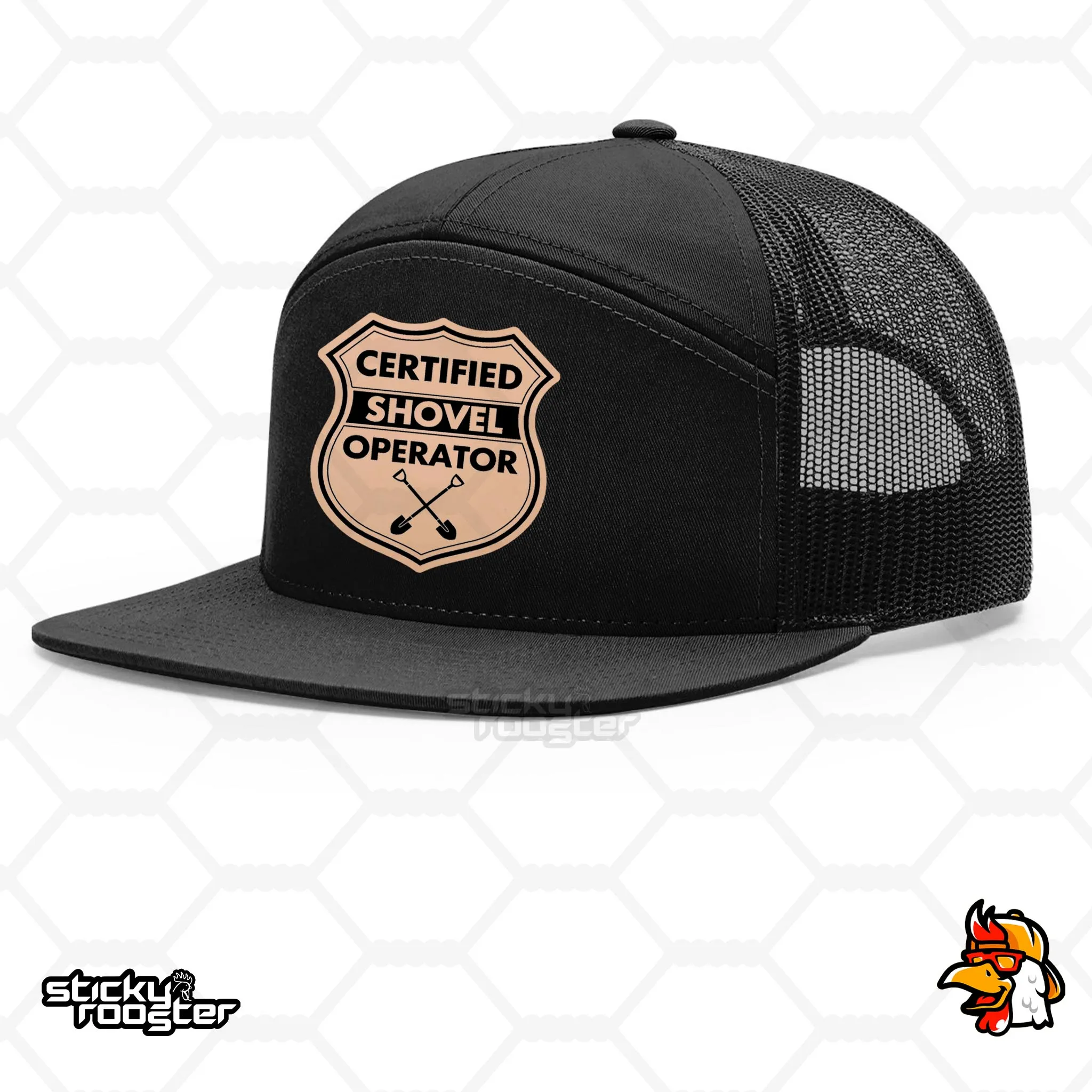 Certified Shovel Operator Leather Patch hat