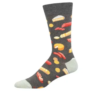 Charcuterie (Grey) Men's Crew Socks