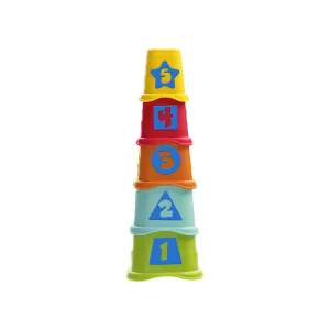 Chicco 2-in-1 stacking cup and ball track, multi-coloured