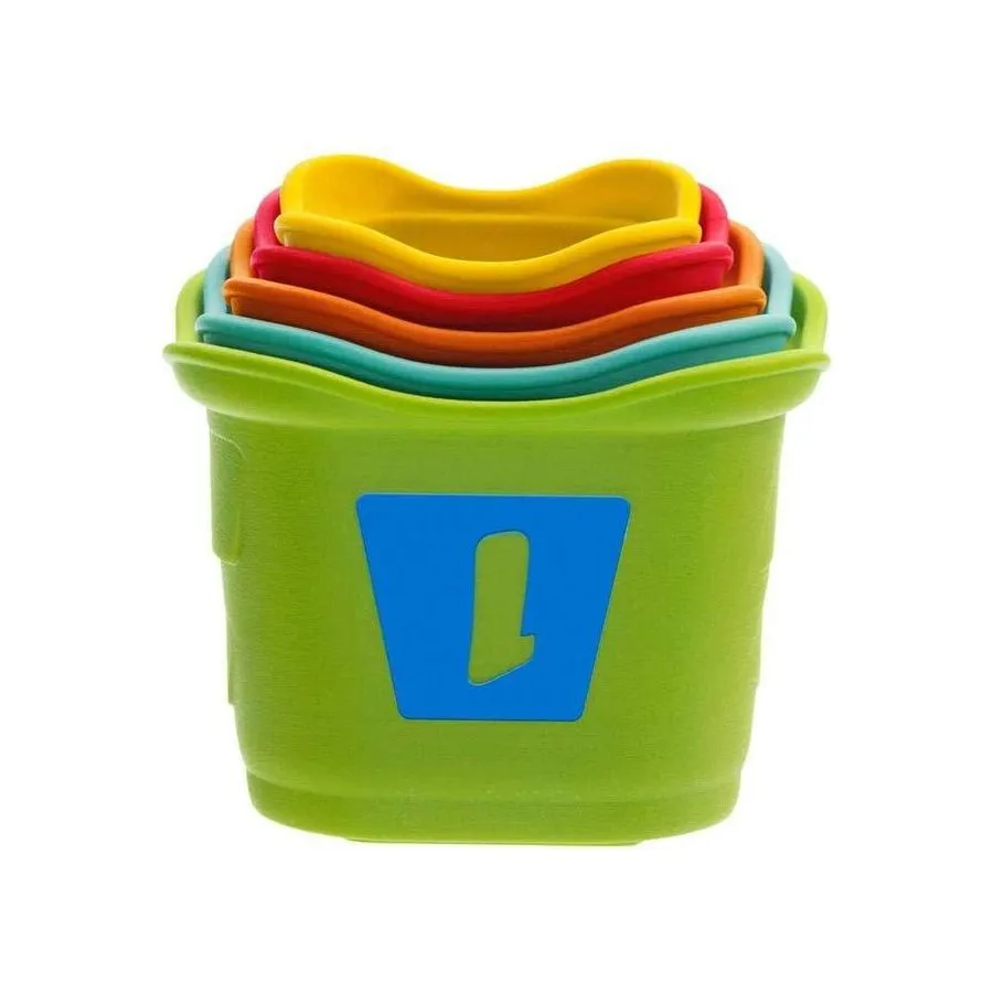 Chicco 2-in-1 stacking cup and ball track, multi-coloured