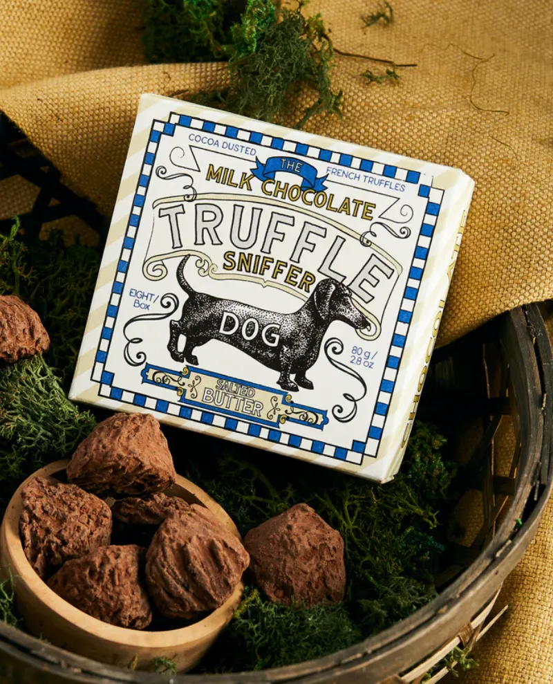 Chocolate Salted Butter Truffles Dachshund