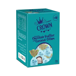 CROWN PREMIUM CHOCOLATE COCONUT TOFFEE 250GM 36PCS