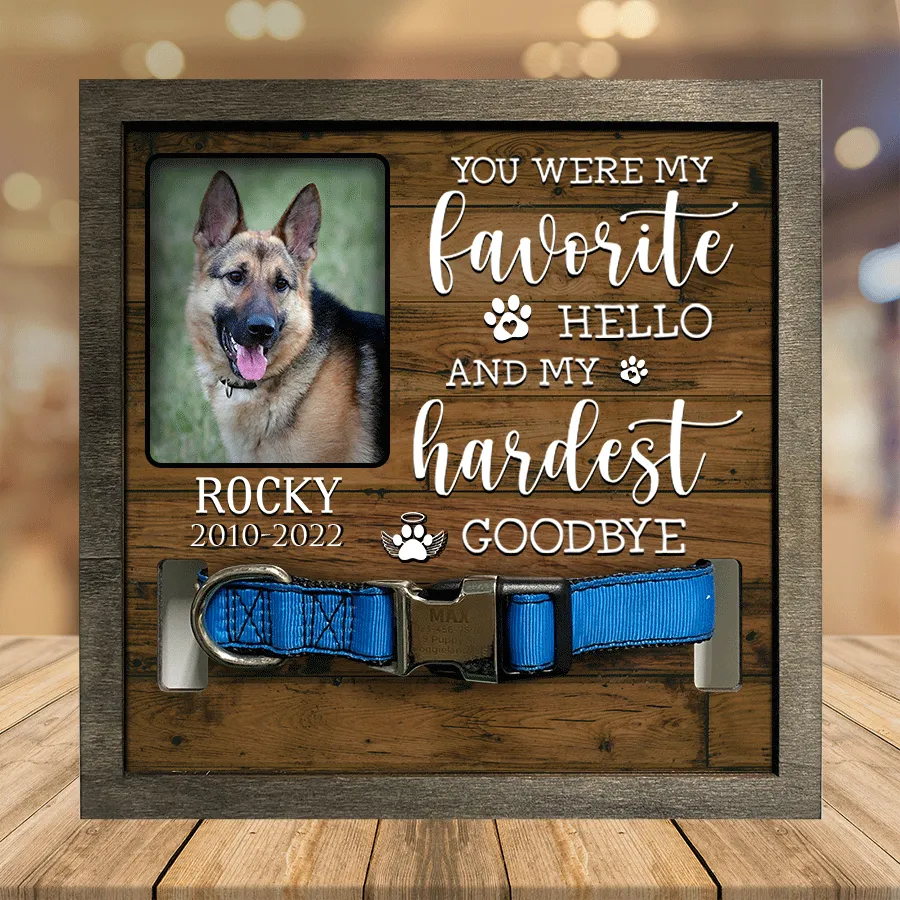 Customized A German-shepherd Pet Picture Frames Memorial Dog hardest to say goodbye Memorial Gifts