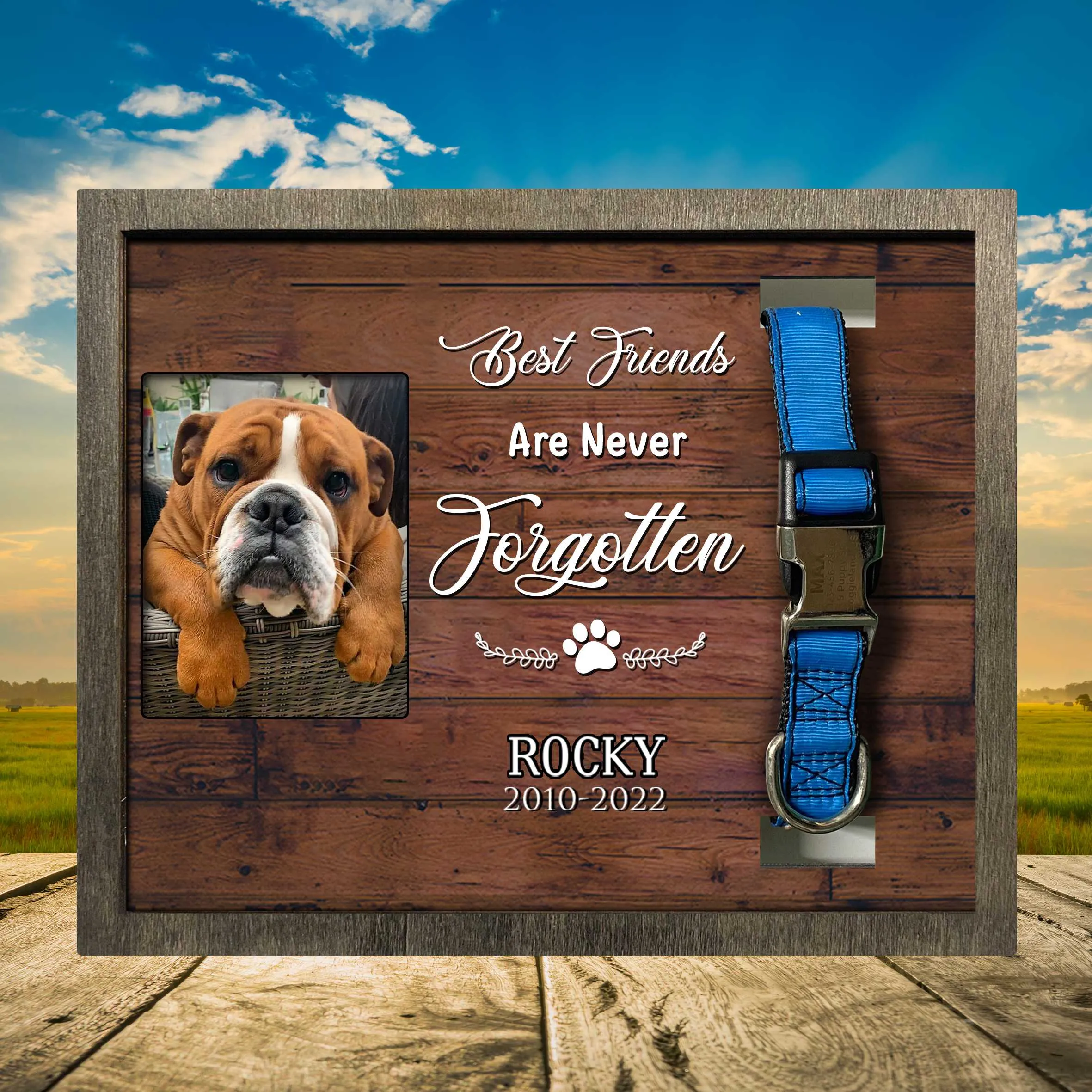 Customized Picture Frame Loss Of Bulldog, Frame Gift For Lost Pet Lovers