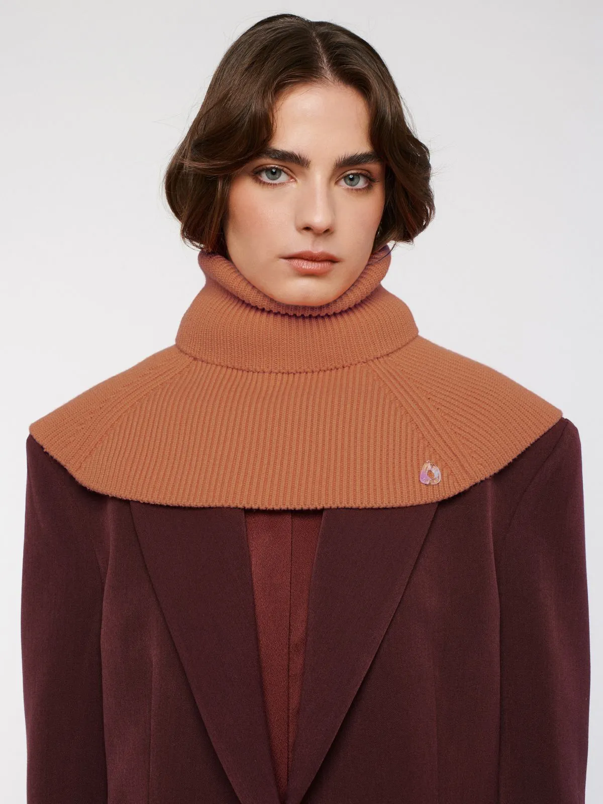 DEAN knit collar - caramel