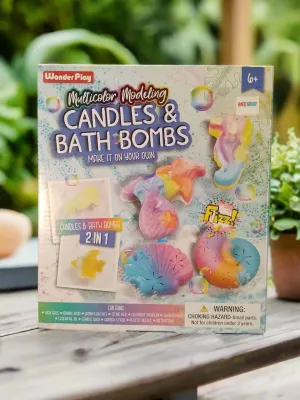 DIY Multicolor Modeling Candles and Bath Bombs