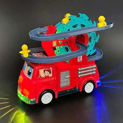 Duck Swivel Slide Fire Rail Car With Light & Sound