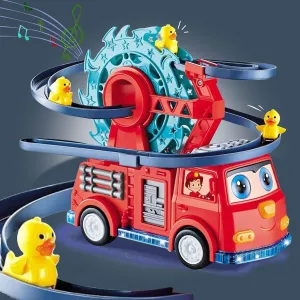 Duck Swivel Slide Fire Rail Car With Light & Sound