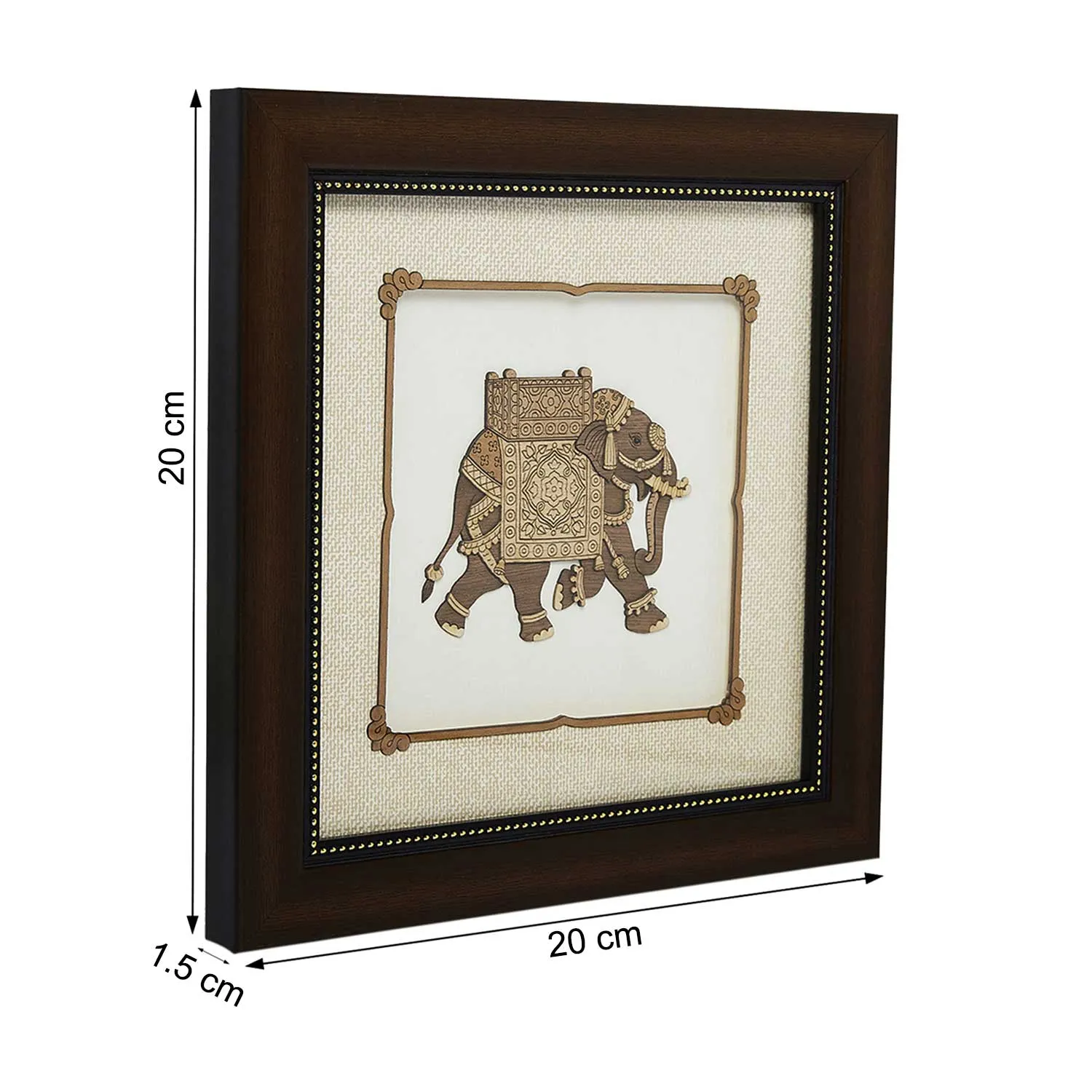 Elephant Wood Art Frame Small 8 in x 8 in