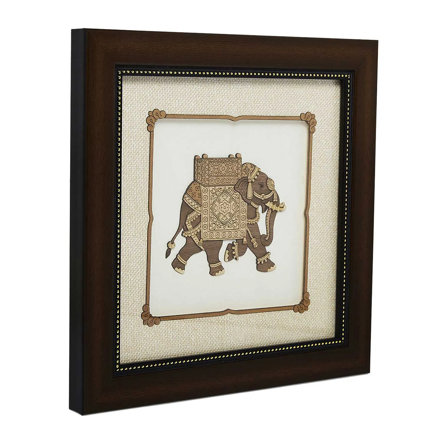 Elephant Wood Art Frame Small 8 in x 8 in