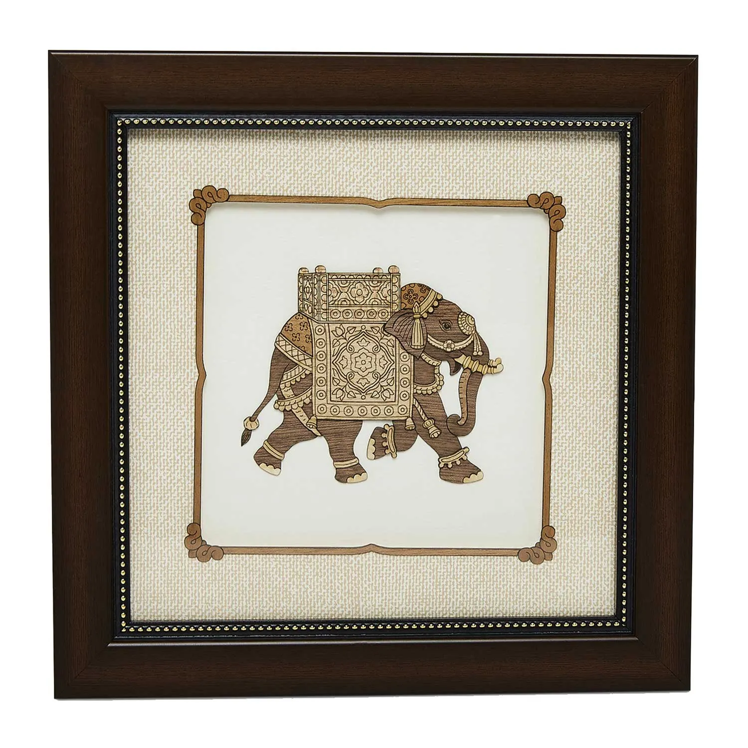 Elephant Wood Art Frame Small 8 in x 8 in