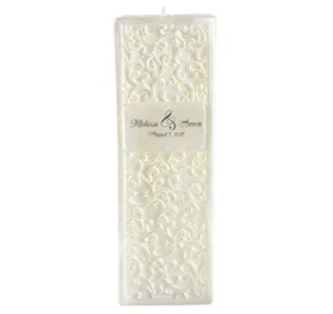 Embossed Flourish Personalized Unity Candle