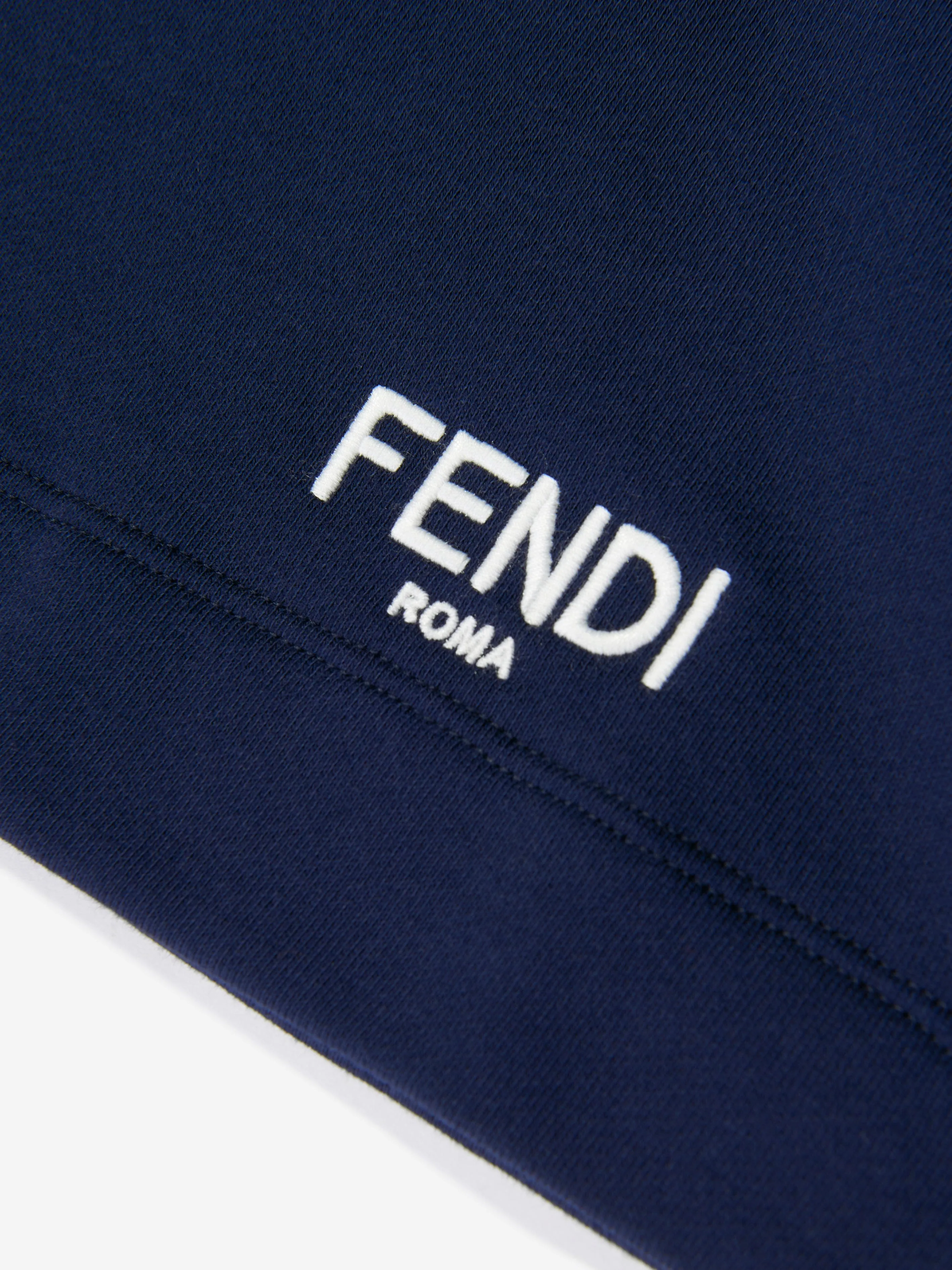 Fendi Boys Branded Pocket T-Shirt in Navy