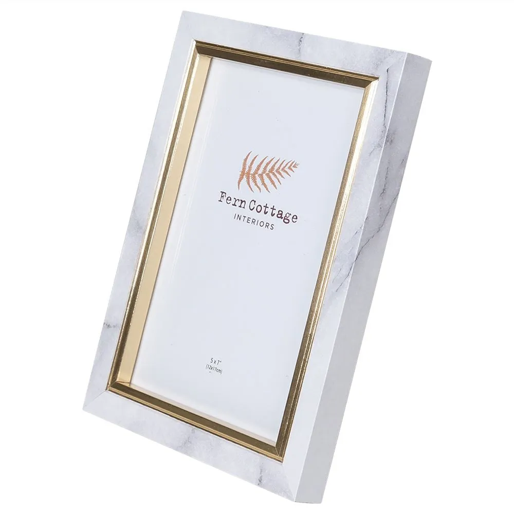 Fern Cottage Marble Effect Frame With Gold Inlay 5X7