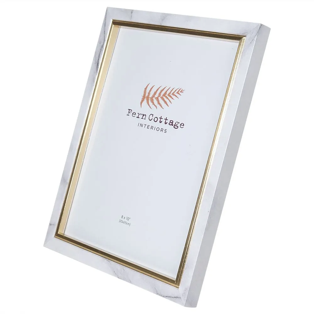 Fern Cottage Marble Effect Frame With Gold Inlay 8X10