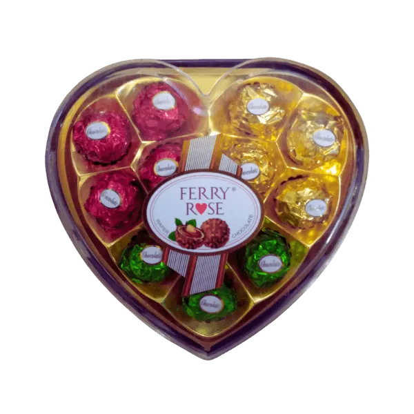 FERRY ROSE ANATA CHOCOLATE HEART 12PCS