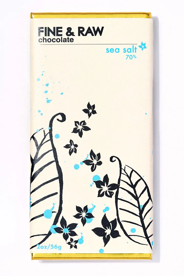 Fine & Raw 1oz Sea Salt Chocolate Bar