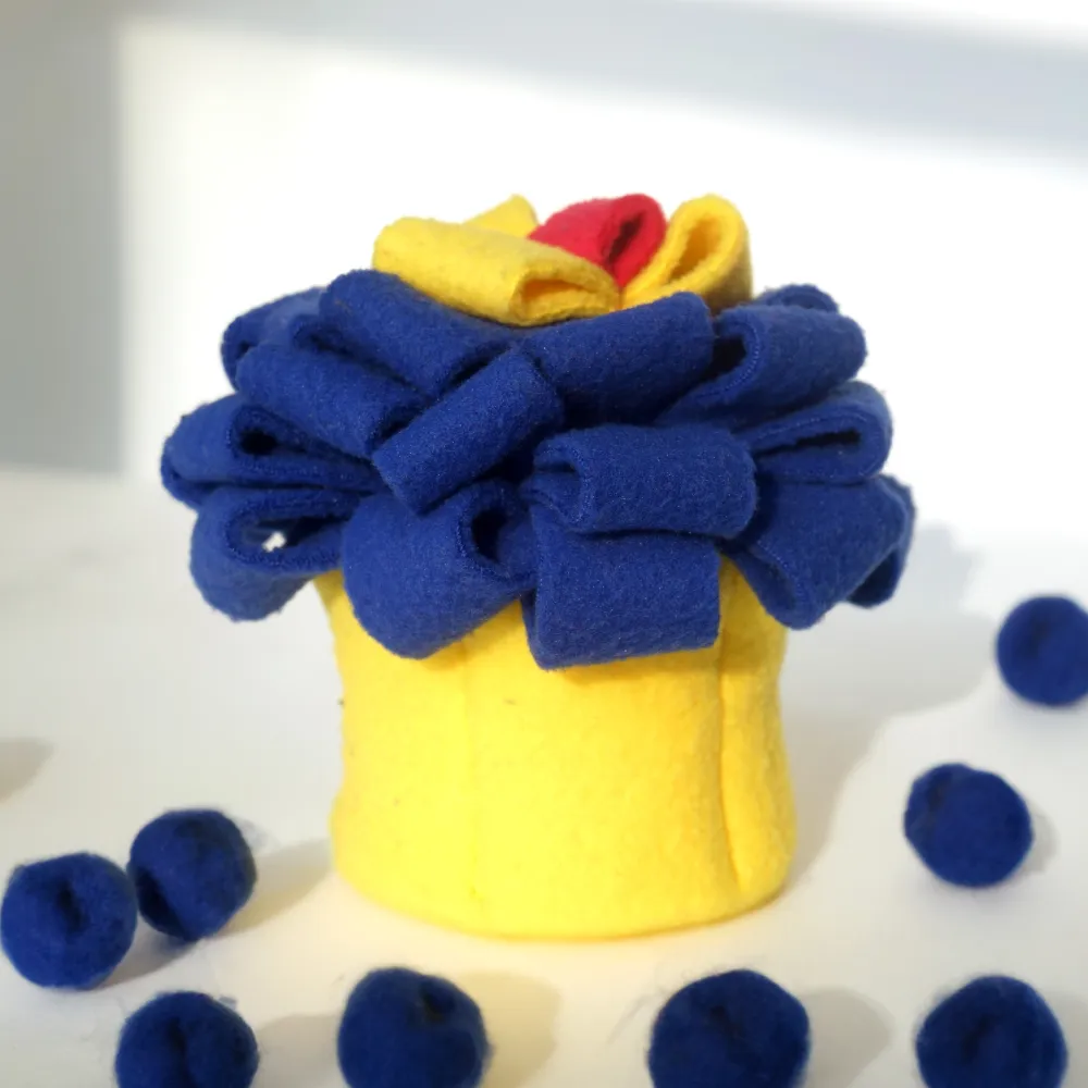 For The Love Of Dog Lemon Blueberry Snuffle Pupcake Toy for Dogs