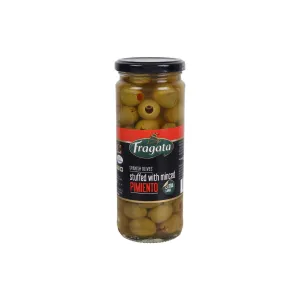 Fragata Green Olives Stuffed with Minced Pimiento 450g – Premium Mediterranean Snack