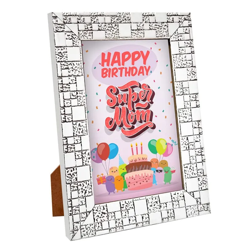 GIFT MY PASSION Happy Birthday Super Mom Photo Frame & Teddy |gift for mother on her birthday