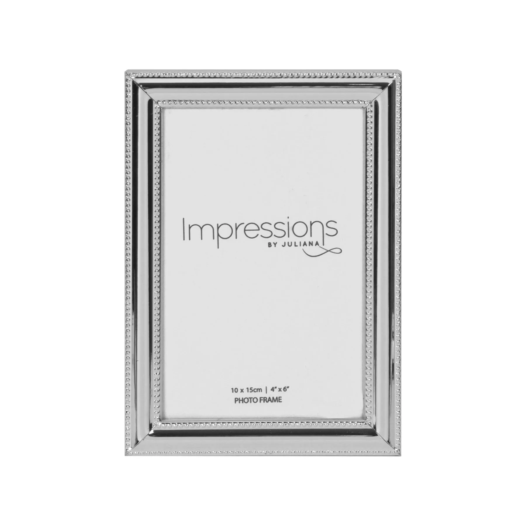 Impressions By Juliana Silverplated Bead Edge & Insert Photo Frame