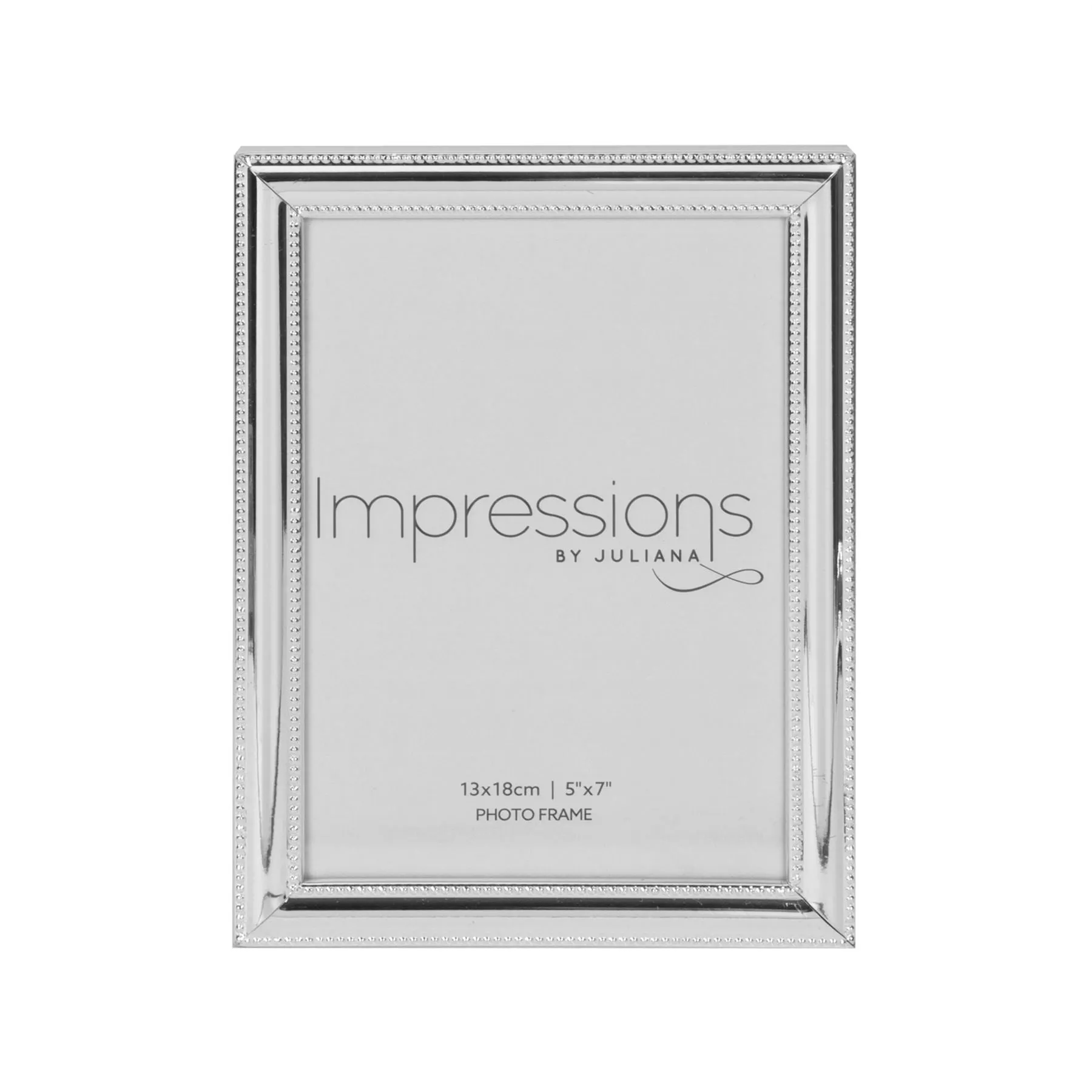 Impressions By Juliana Silverplated Bead Edge & Insert Photo Frame