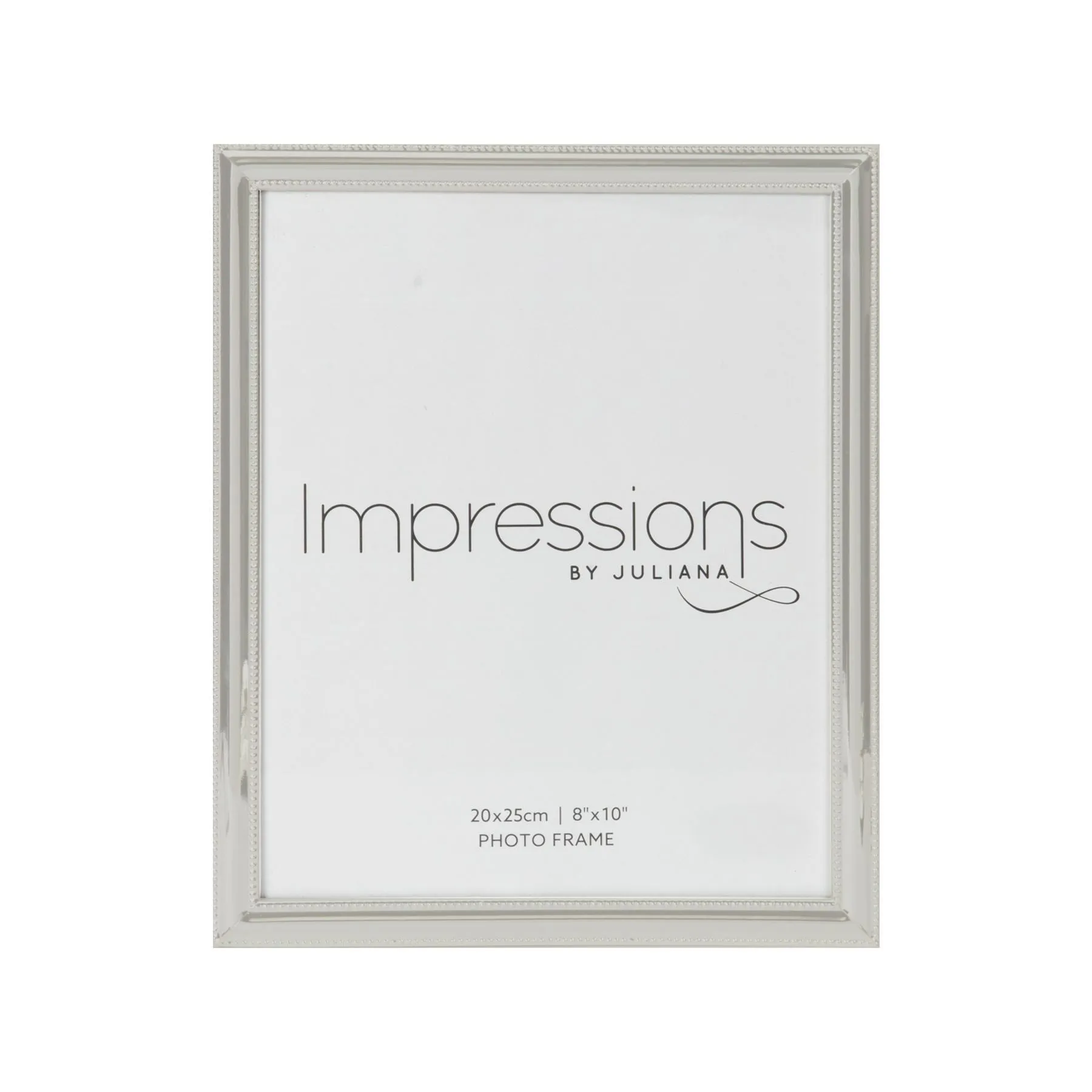 Impressions By Juliana Silverplated Bead Edge & Insert Photo Frame