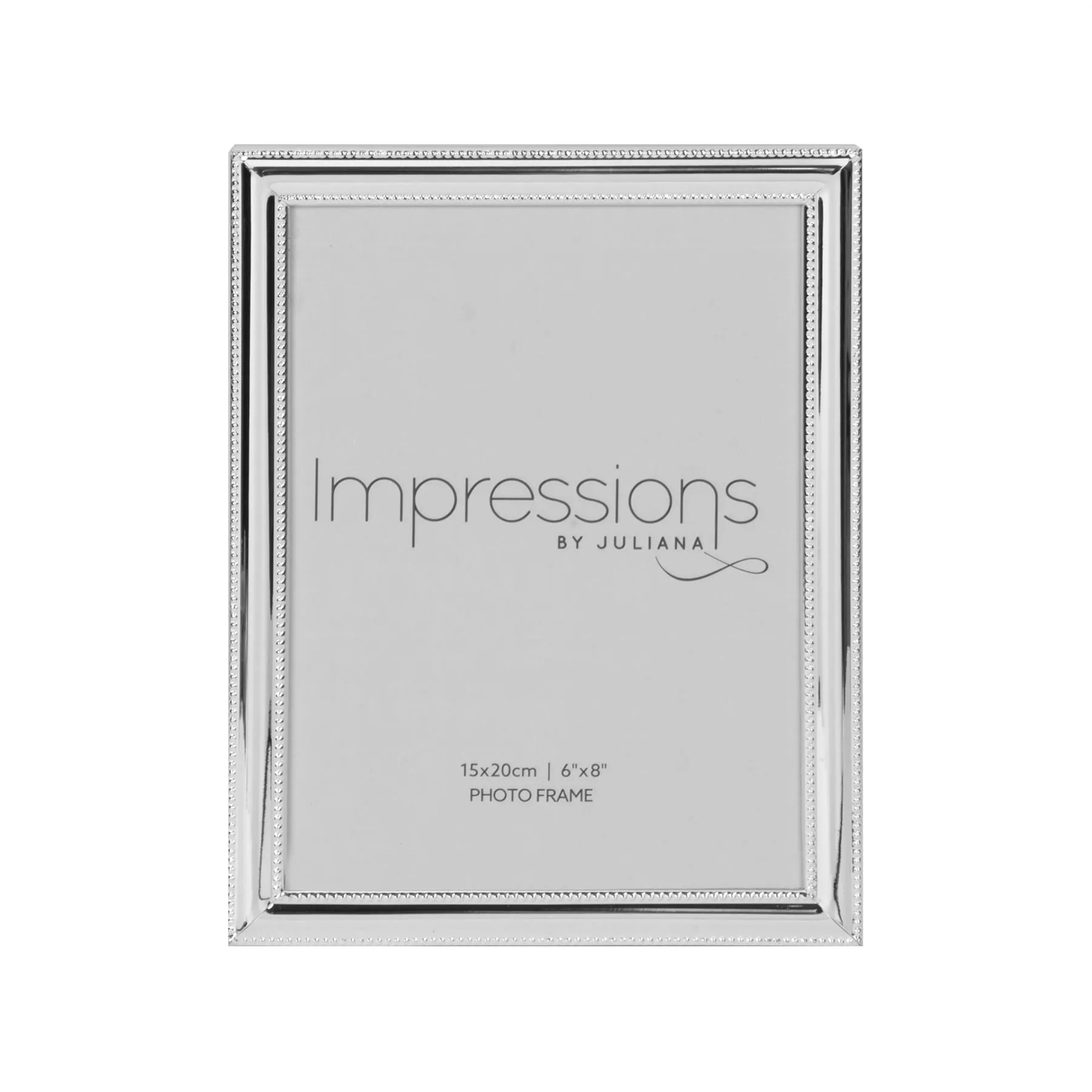 Impressions By Juliana Silverplated Bead Edge & Insert Photo Frame