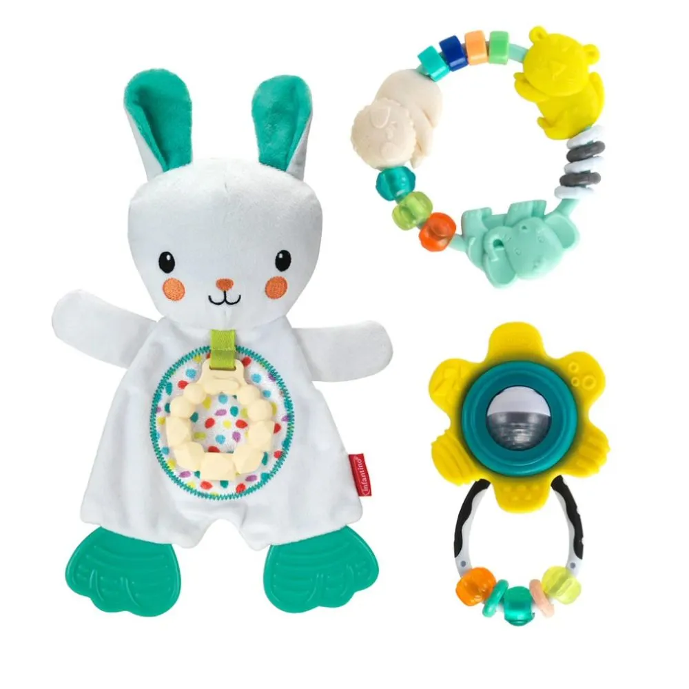 Infantino Glow in the Dark Rabbit & Teether Gift Set