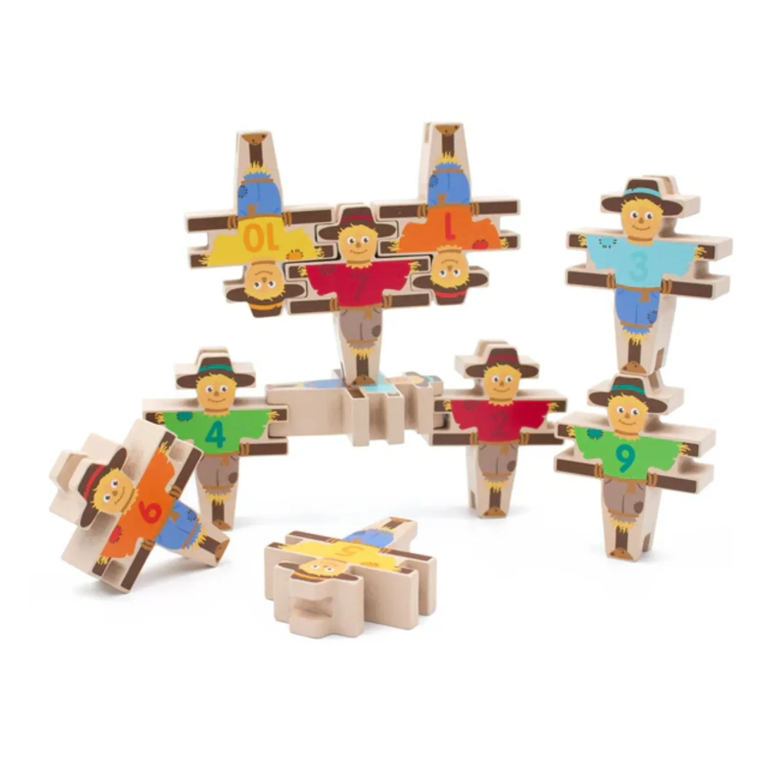 Jumini Wooden Scarecrow Stacking Game