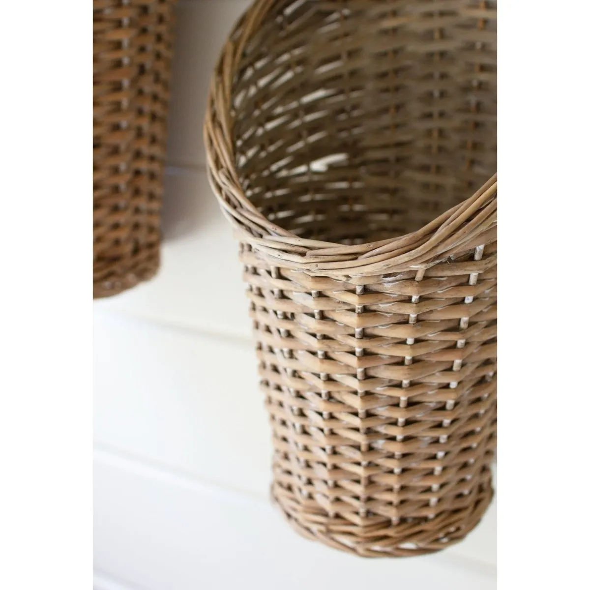 Kalalou - SET OF TWO RATTAN BASKETS - CLAN1094