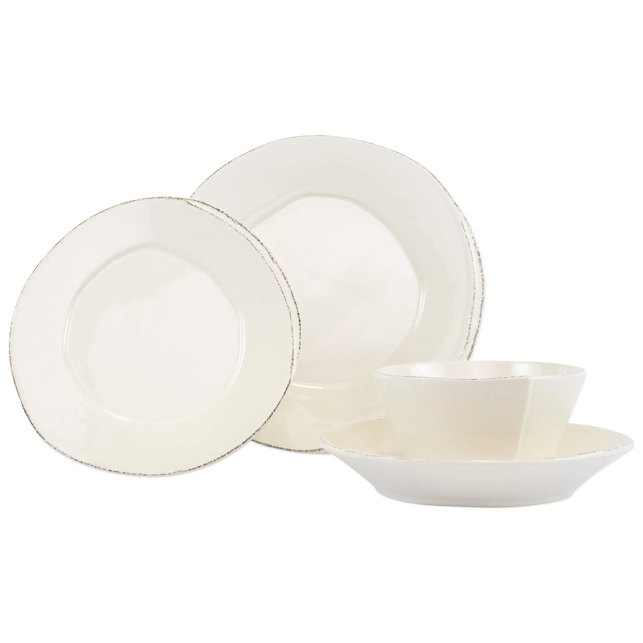 Lastra Dinnerware - Serving for 4 - Linen