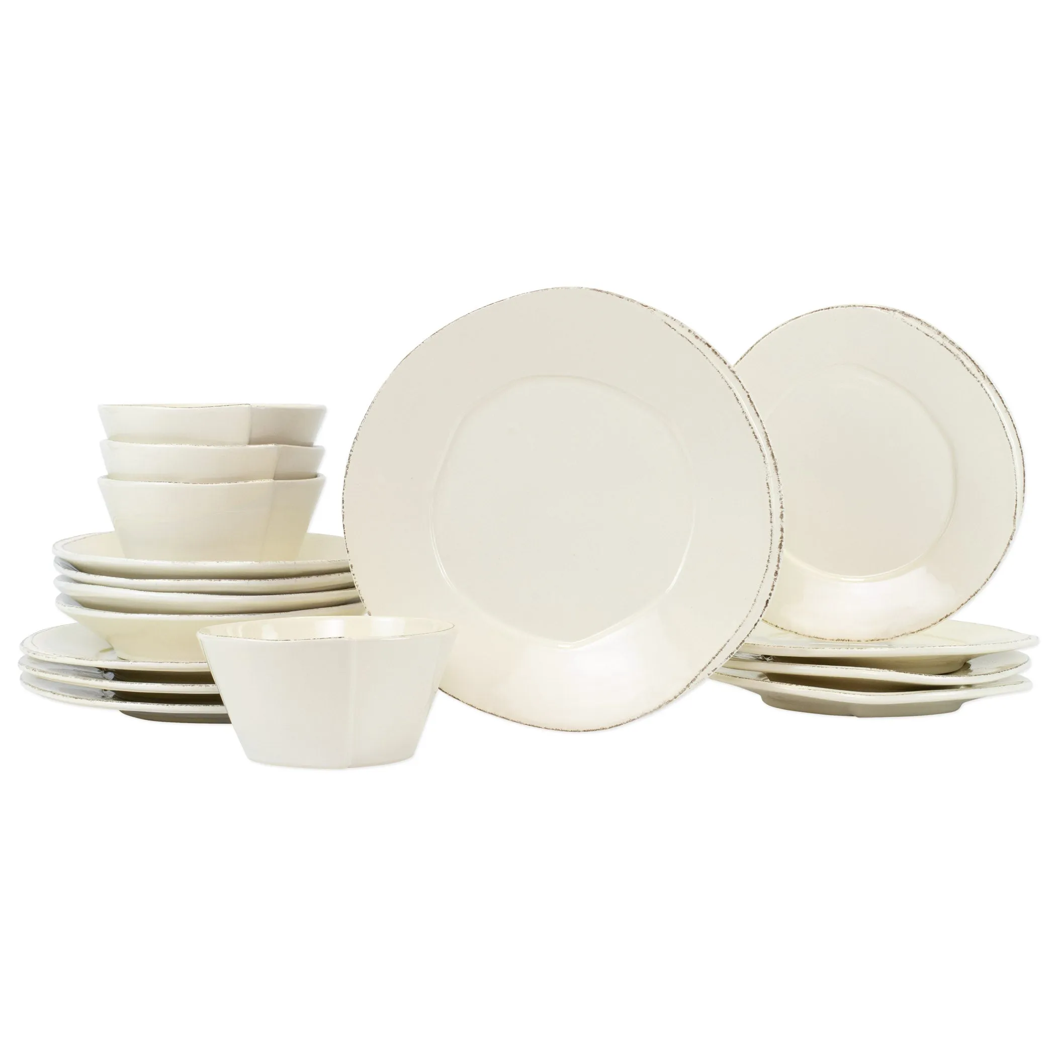 Lastra Dinnerware - Serving for 4 - Linen